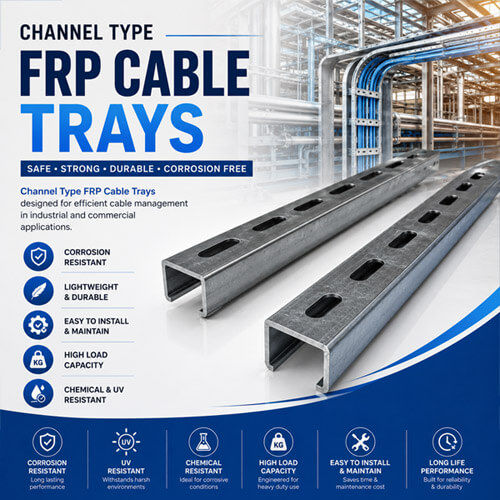 Channel Type FRP Cable Trays